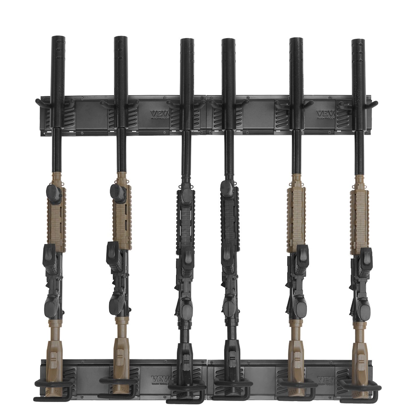 Gun Rack, Indoor Gun Rack Wall Mount, 6-Slot Vertical Rifle Shotgun Gun Rack, 180 Lb Heavy Duty Metal Wall Gun Rack Display Stand With Soft Padding