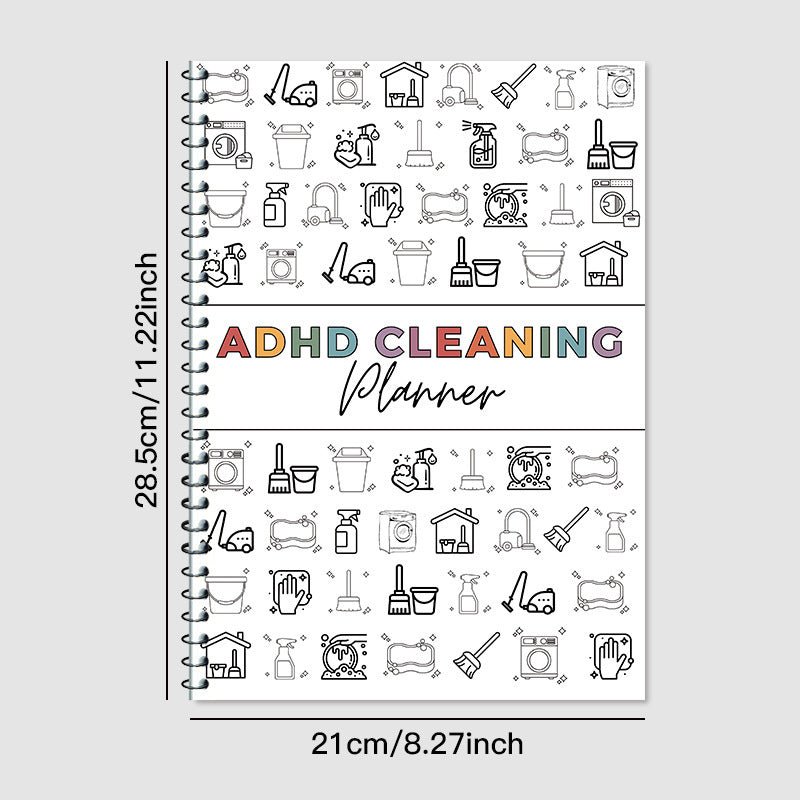 Multi-Action Cleaning Planner Coil Notebook