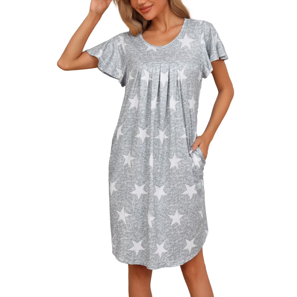 Milk Silk XINGX Printed Women's Home Clothes Pajamas For Women.