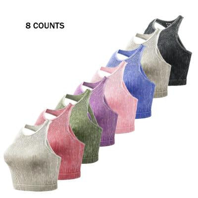 Seamless Ribbed Single Layer Without Cup Sports Bra Underwear