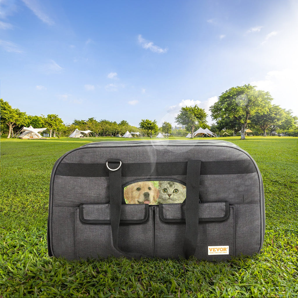 Cat Carrier With Wheels, Rolling Pet Carrier With Telescopic Handle And Shoulder Strap, Dog Carrier With Wheels For Pets Under 35 Lbs, With 1 Folding Bowl, Black