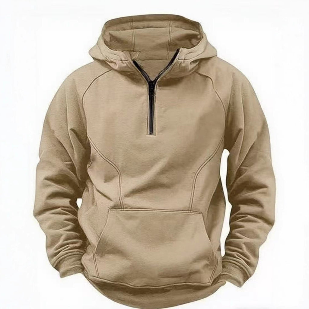 Hooded Retro Solid Color Distressed Sweater Long Sleeve Coat