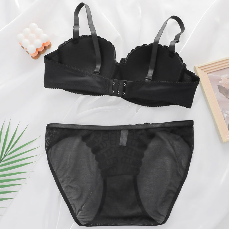 Embroidered Butterfly Bra Lingerie Set, Non-slip, Fashionable And Sexy Women's Lingerie Set,Multiple Colors Available