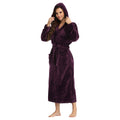 RONGTAI Womens Long Robes Plush Fleece Nightgown Thick Hooded Bathrobe With Pockets Fluffy Sleepwear For Men