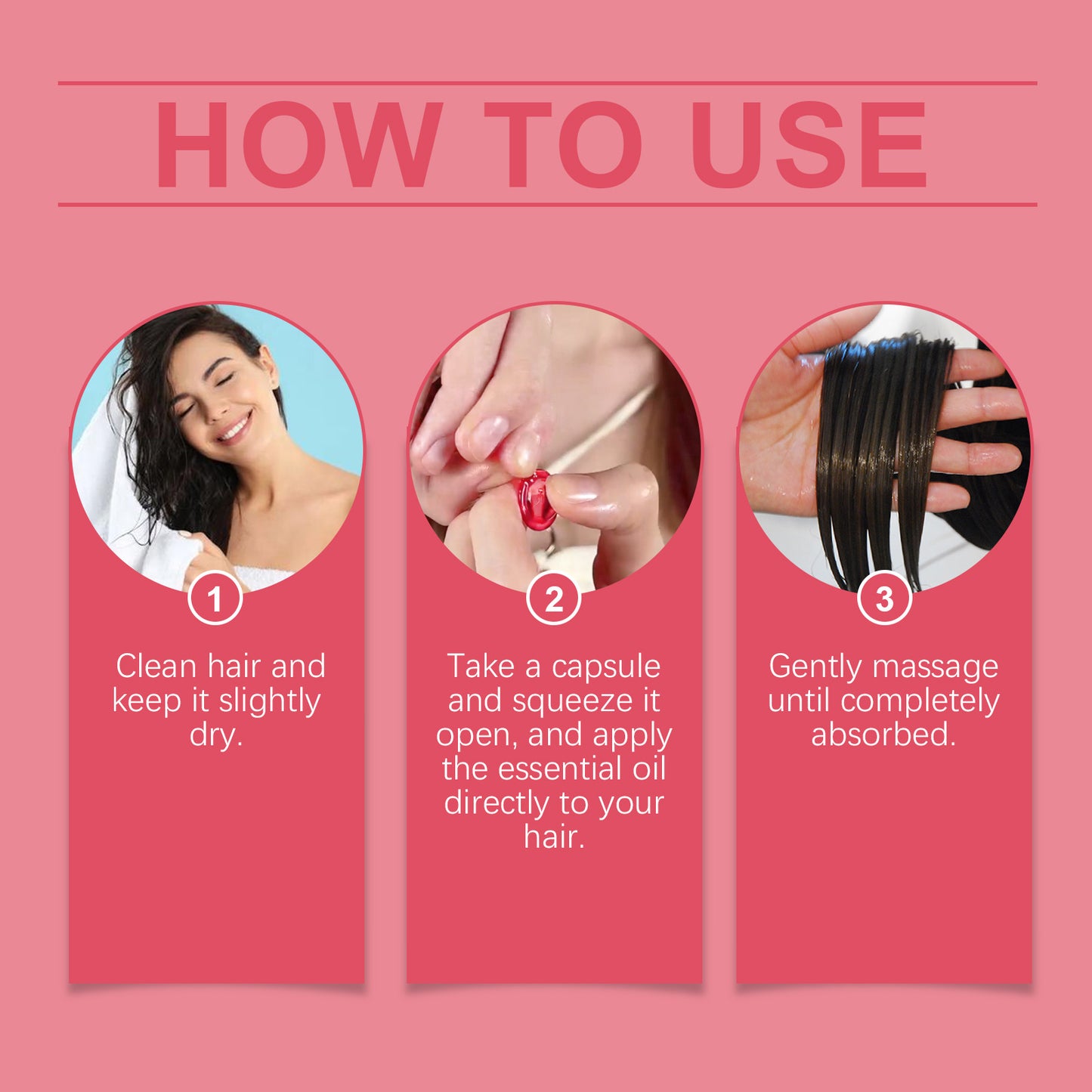 EELHOE Hair Oil Care Capsules - Relieve Dry, Frizzy, Split Ends For Smooth Hair Care Hair Oil.
