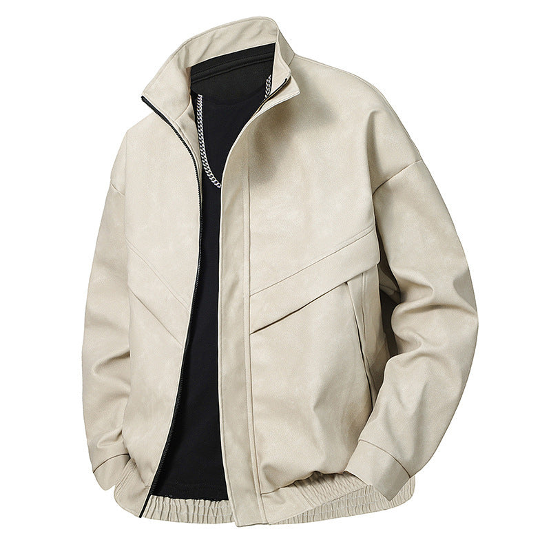 All-matching And Handsome Slim Fit Leather Coat