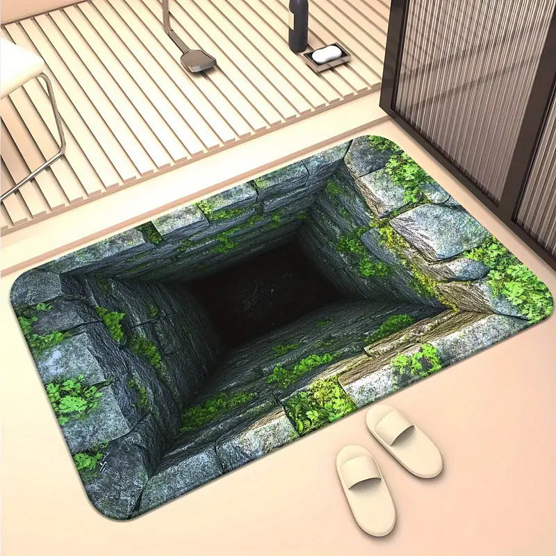 Visual 3D Effect Home Ground Mat Bathroom Non-slip Absorbent