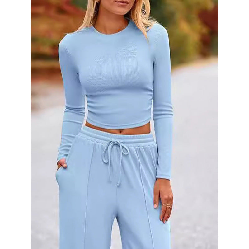 Casual Suit Long Sleeve Top Pants