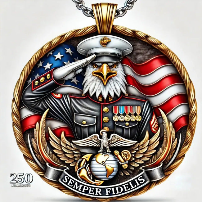 Navy 250th Anniversary Badge 2D Flat Acrylic Print