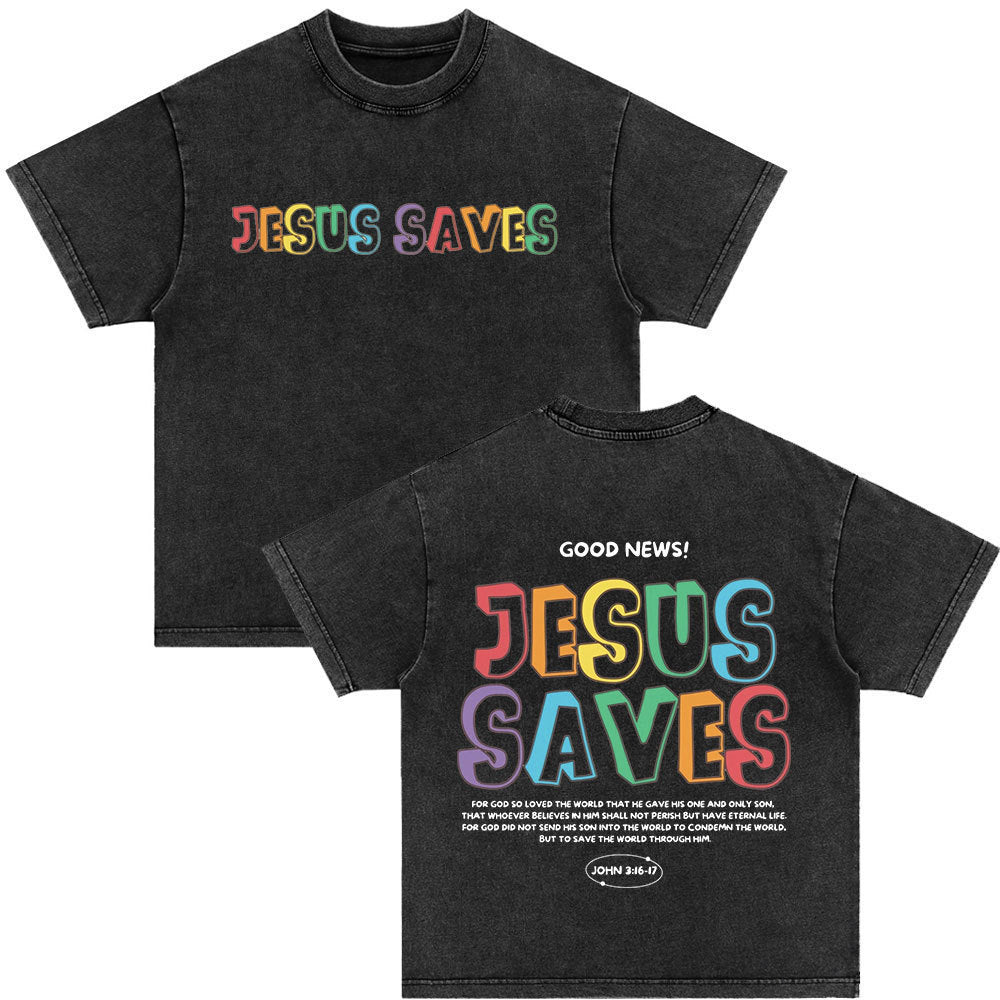 An Sngth Bible Verse Retro Washed T-shirt