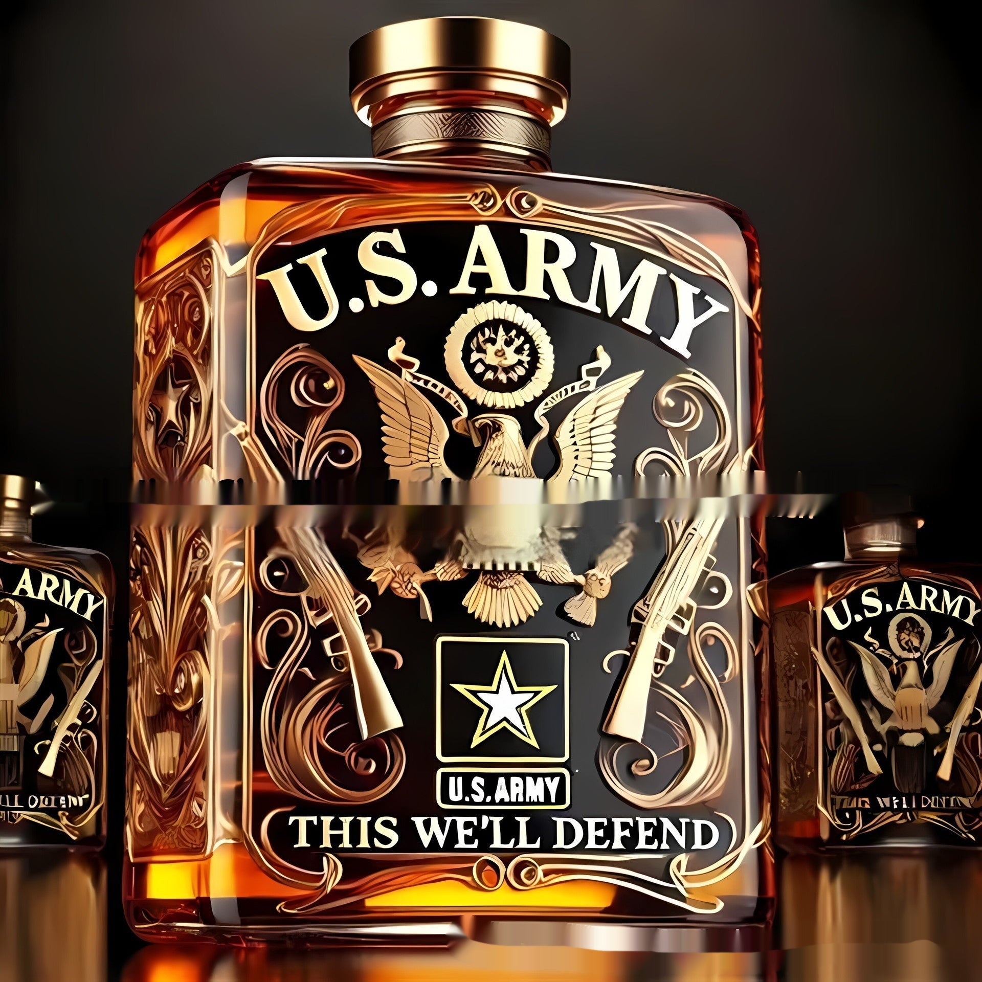 Independent Station Veterans Salute Whiskey Bottle