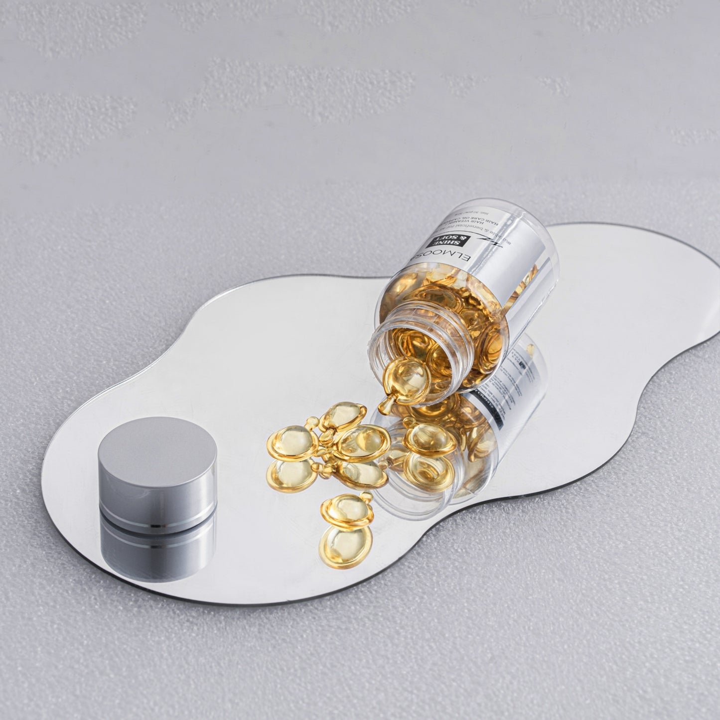 ELMOOSA Shine & Soft Hair Care Caviar Oil Capsules,Hair Vitamins Completes Daily Haircare Enriched With Camellia Oil And A Variety Of Essential Oils