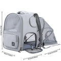 Adventure-Ready, Expandable Pet Carrier. Backpack - Large Capacity, Nylon, Zip Closure For Cats & Dogs - Ideal For Outings