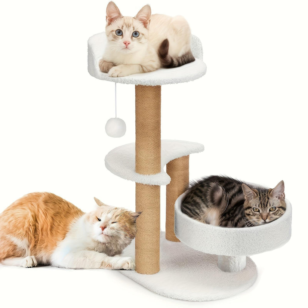 Multi-layer Cat Tree Indoor Cat Furniture With Scratching Post And Interactive Ball Toy Great Value Pet Consumption Tree