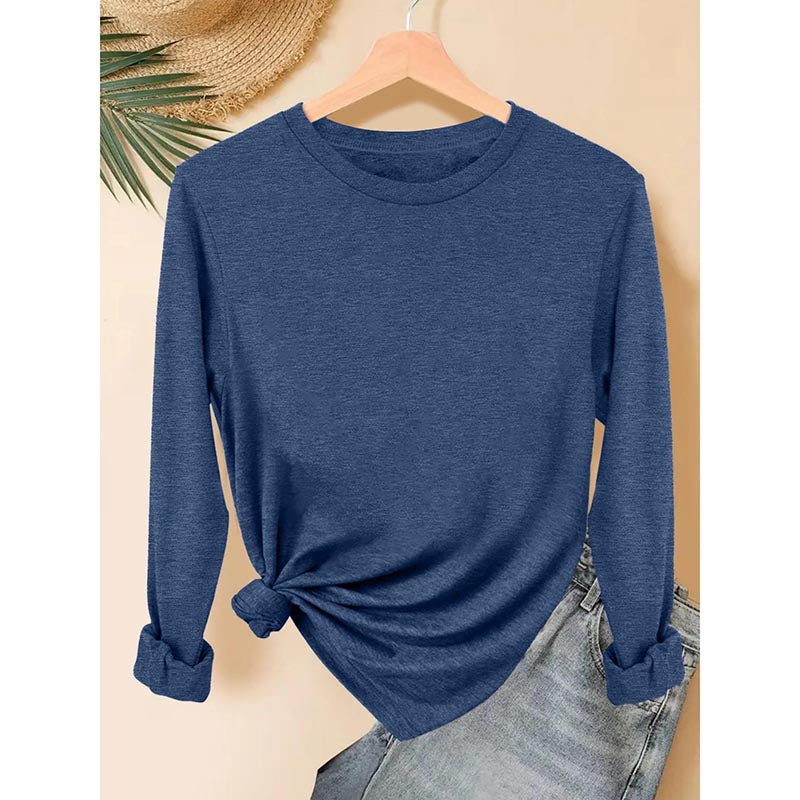 Womens 5 Packs Long Sleeve Crew Neck Shirts Fall Tops Clothes Outfits 2025 Basic Tee