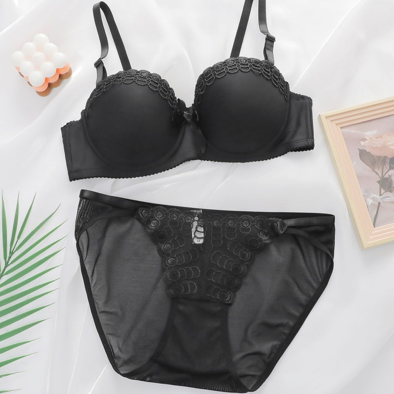 Embroidered Butterfly Bra Lingerie Set, Non-slip, Fashionable And Sexy Women's Lingerie Set,Multiple Colors Available