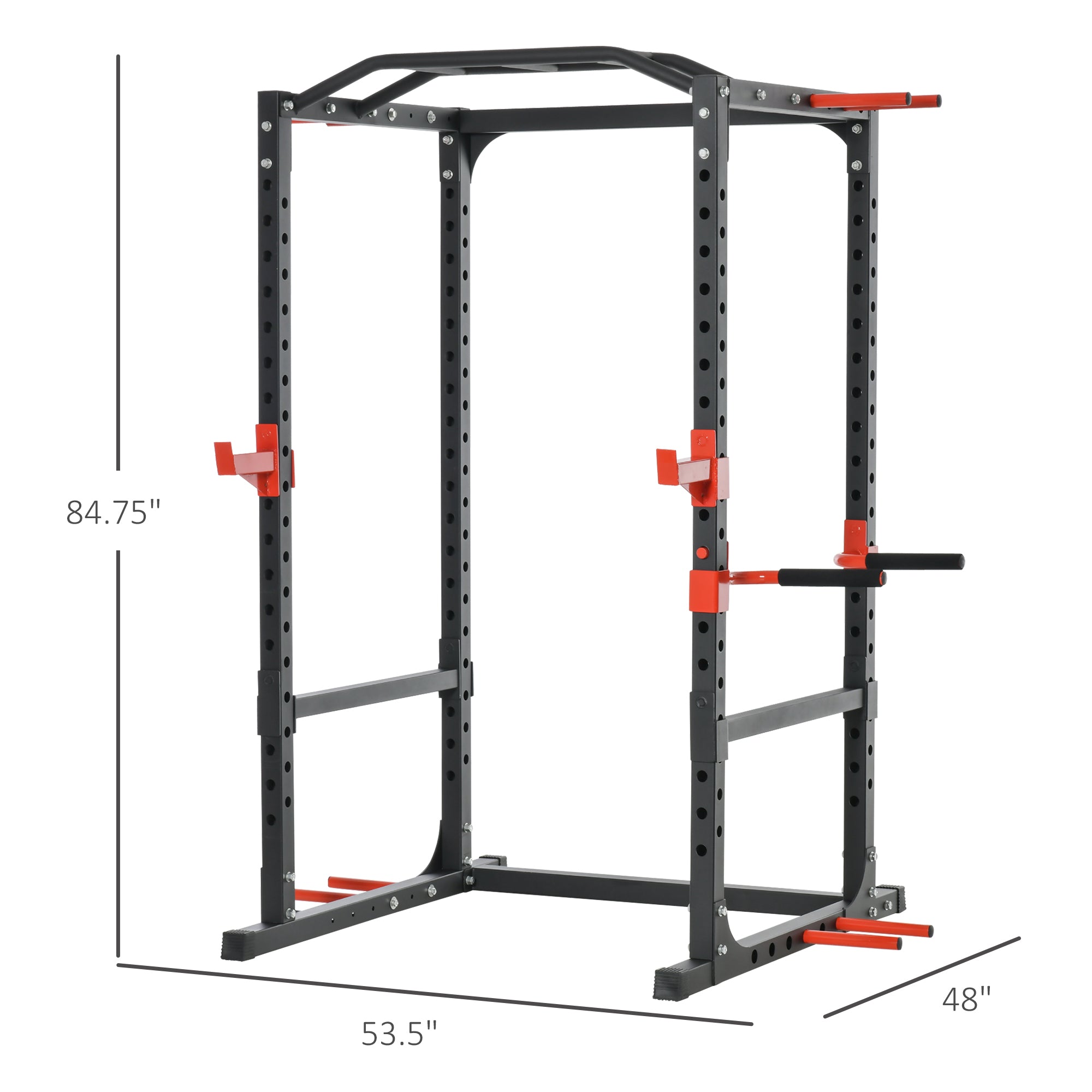 Adjustable Power Tower Dip Station Pull Up Bar Squat Rack Power Cage At Home Workout Equipment
