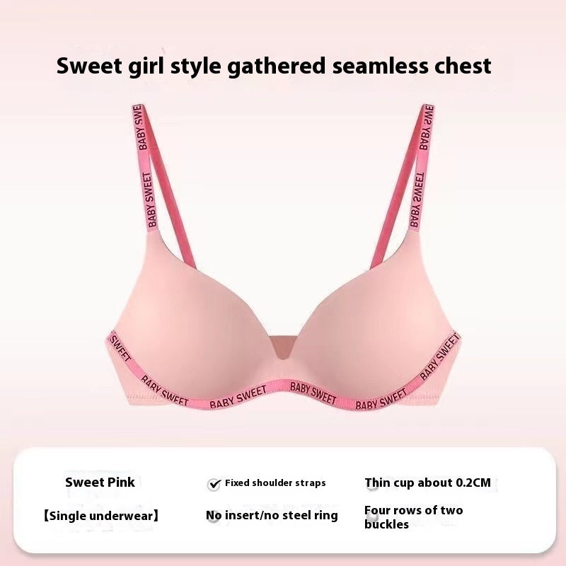 Small Chest Not Empty Cup Micro Push Up And Anti-sagging Comfortable Seamless One Piece