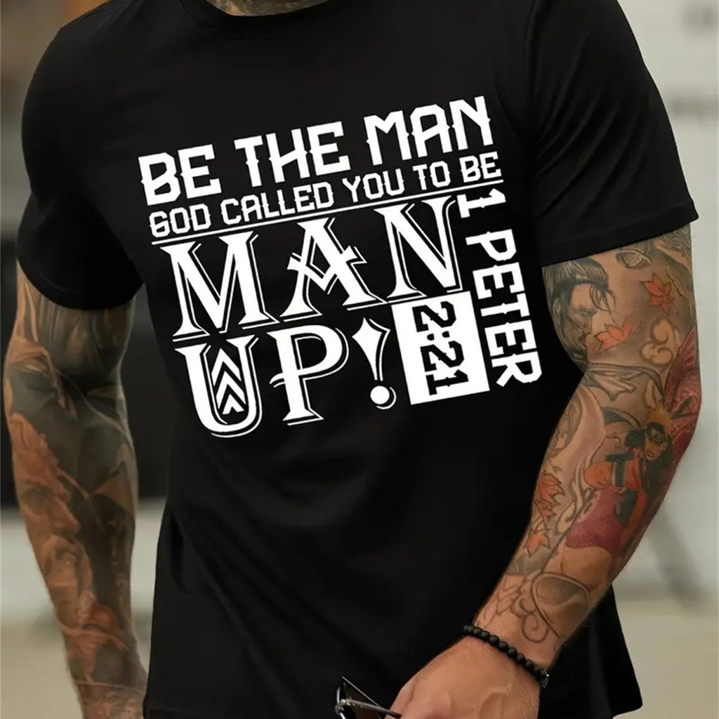Men's Creative Tops, Casual Short Sleeved Round Neck T-shirts, Summer Outdoor Men's Clothing