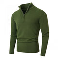 Fleece-lined Men's Plus Size Zipper Sweater