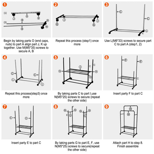 1Pc Garment Hanging Rack Clothing Hanging Rail Pillow Shoe Display Organizer Stand Rolling Wheel Clothes Organizer