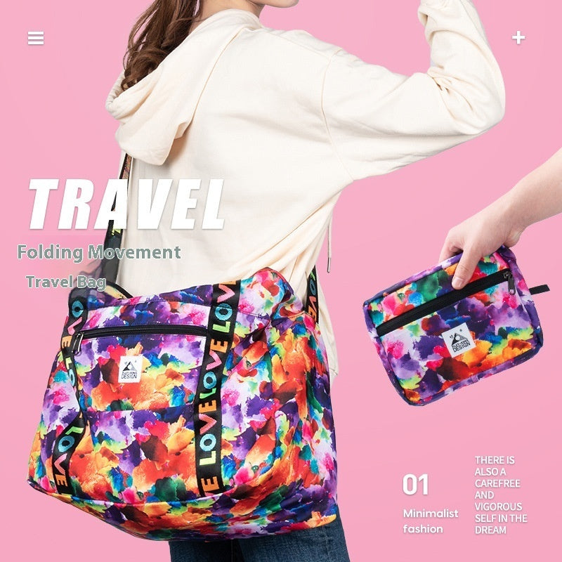 Travel Bag Large Capacity Lightweight Tote Business Traveling Luggage Bag Can Cover Trolley Case