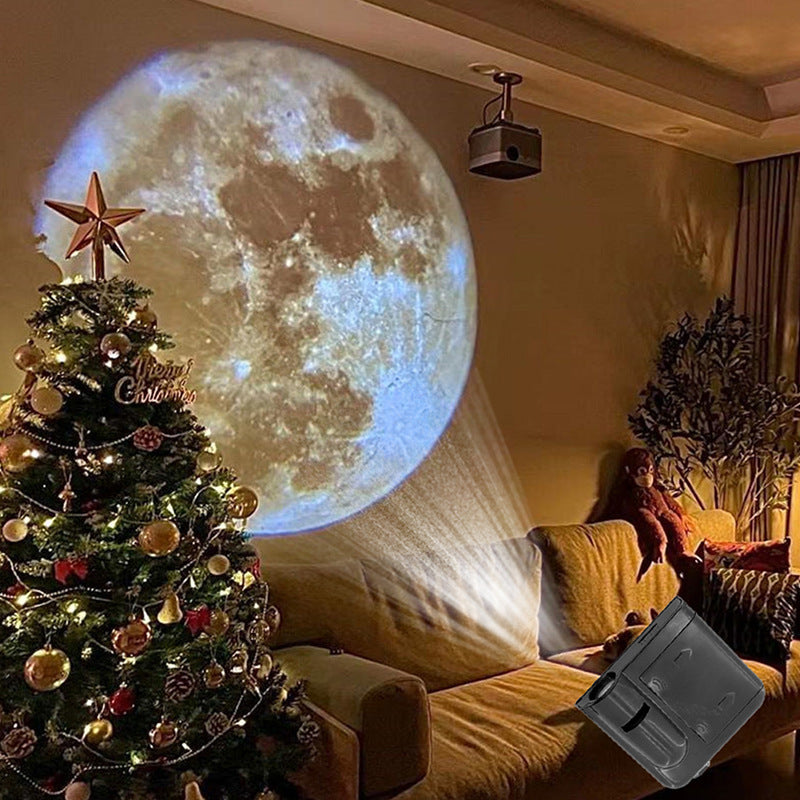 Moon Earth Background Happy Birthday Projector