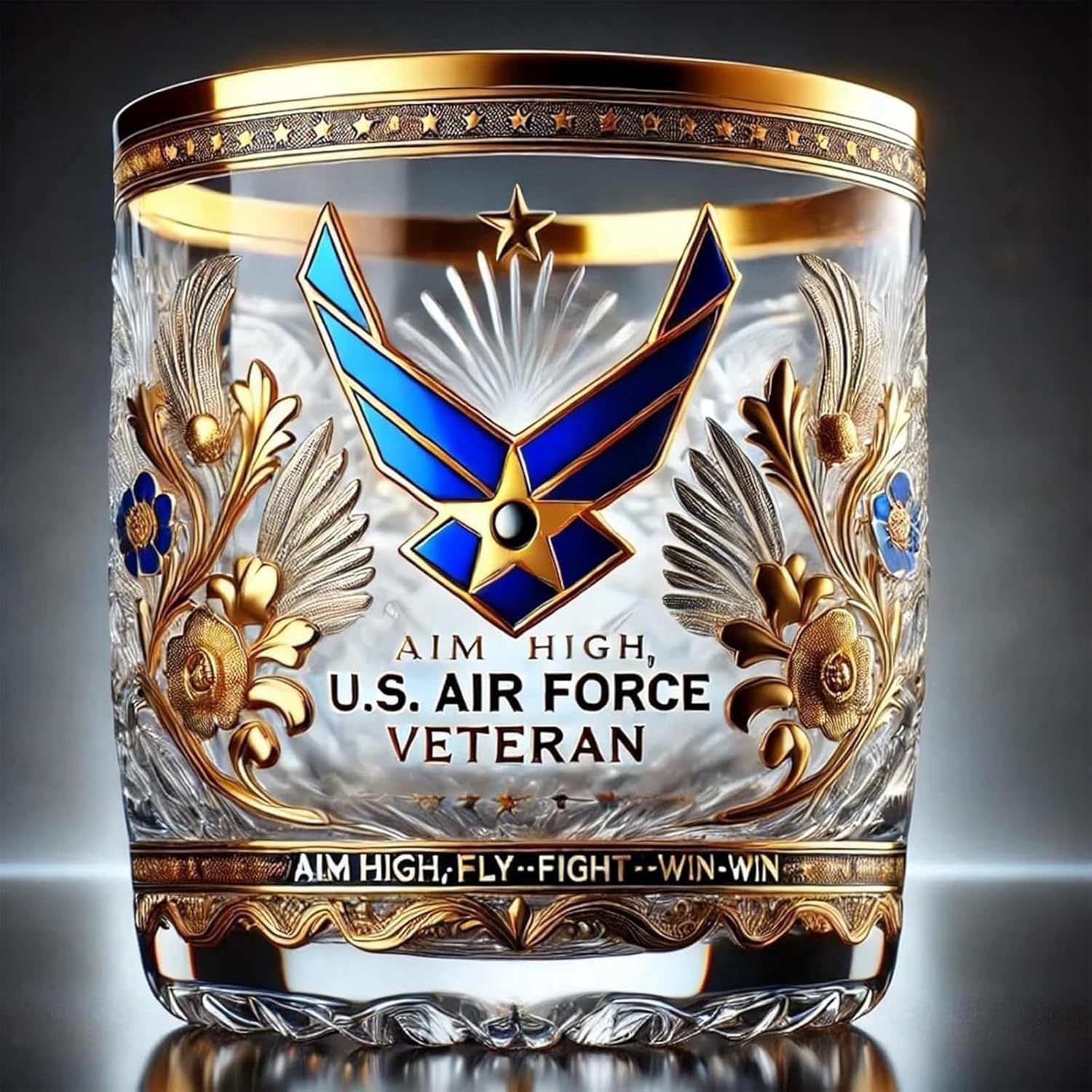 Veterans Salute Glass Veterans