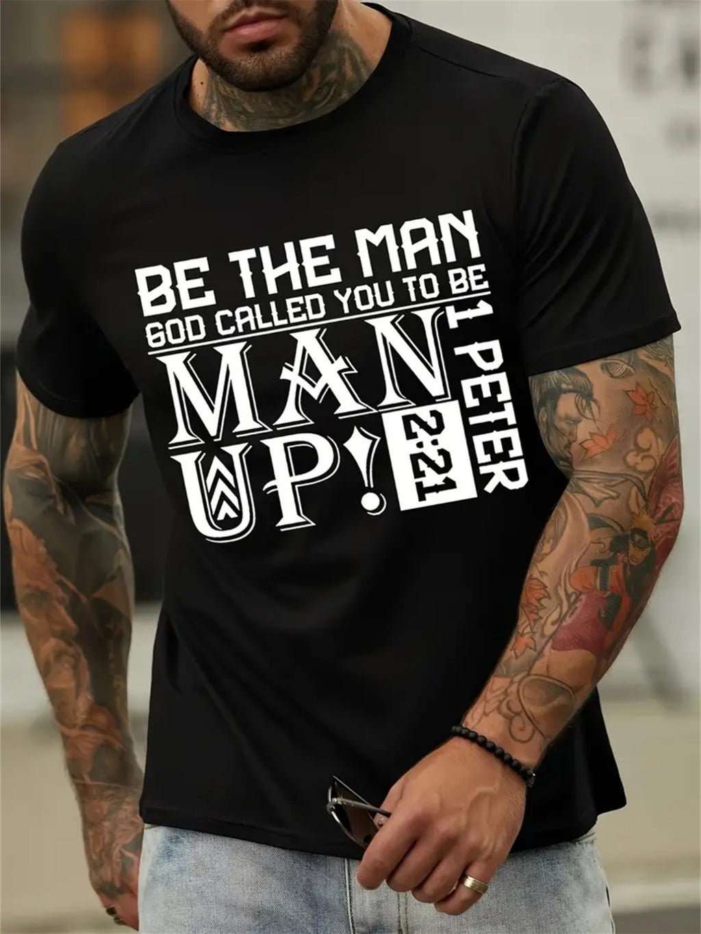 Men's Creative Tops, Casual Short Sleeved Round Neck T-shirts, Summer Outdoor Men's Clothing