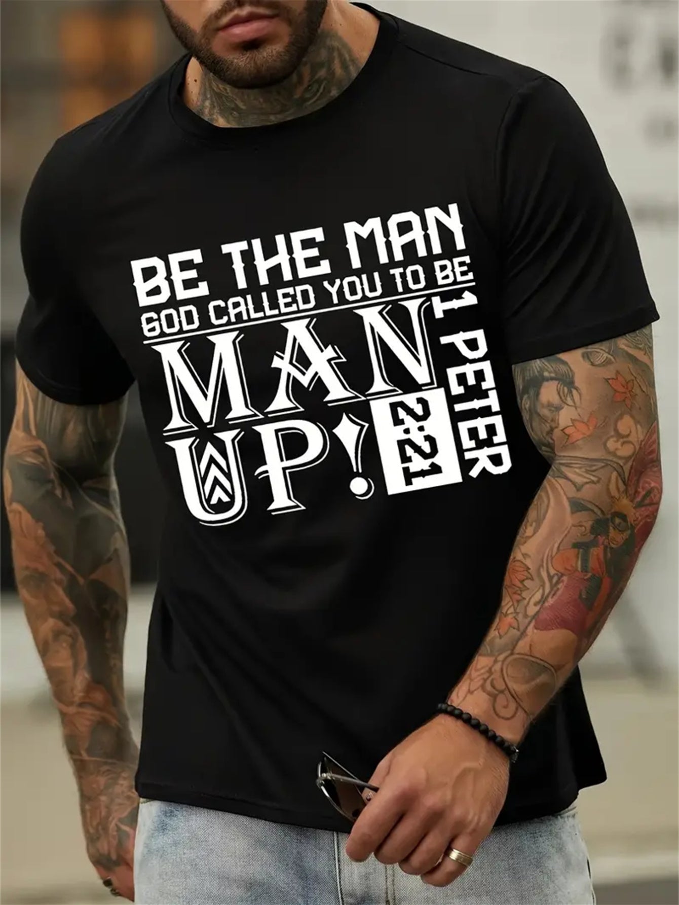 Men's Creative Tops, Casual Short Sleeved Round Neck T-shirts, Summer Outdoor Men's Clothing