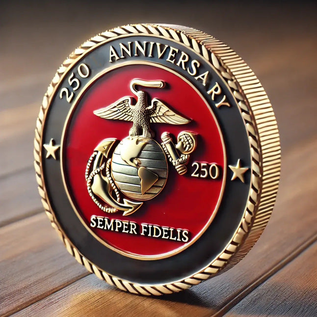 Navy 250th Anniversary Badge 2D Flat Acrylic Print