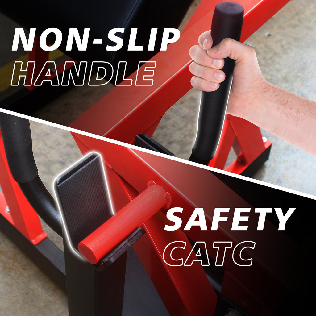 Hip Thrust Machine, Bridge Machine With Weight Holder, Heavy Duty Butt Exercise Equipment For Glute Muscles Building And Butt Shaping, Red