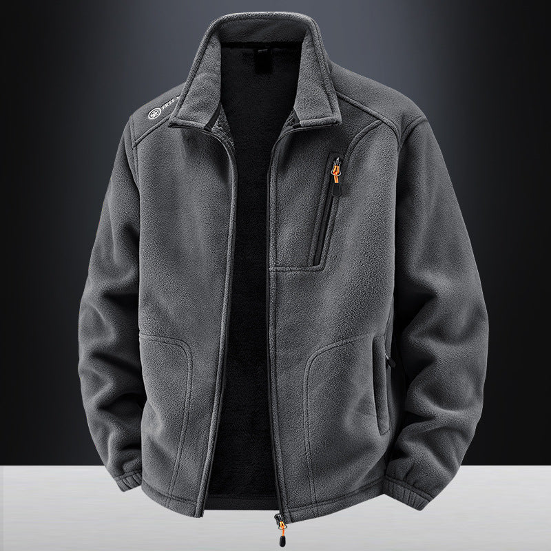 Men's Warm With Velvet Padded Jacket Loose Casual Jacket