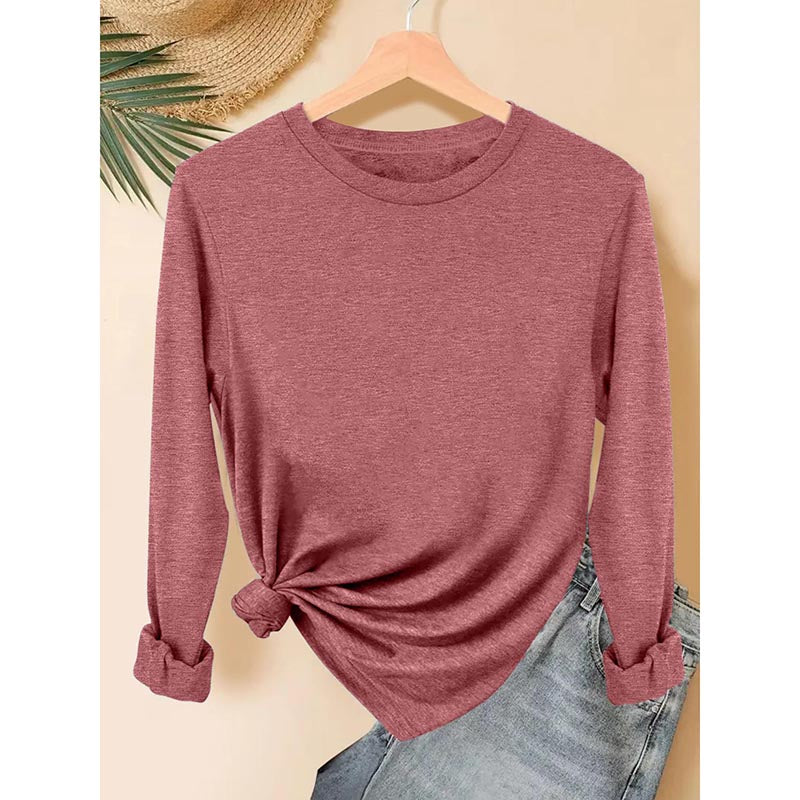 Womens 5 Packs Long Sleeve Crew Neck Shirts Fall Tops Clothes Outfits 2025 Basic Tee