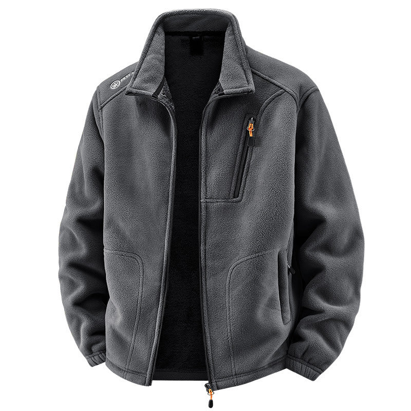Men's Warm With Velvet Padded Jacket Loose Casual Jacket