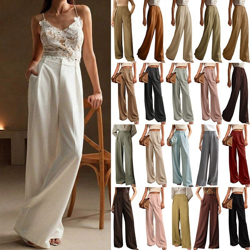Casual Loose Straight Business Commute Wide Leg Pants