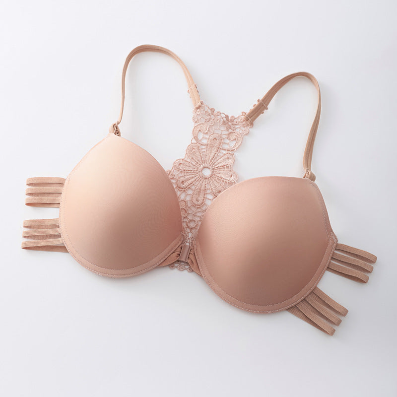 Buckled Front And Shaped Back Fashion Sexy Push Up Push Up Glossy Seamless Underwear For Women