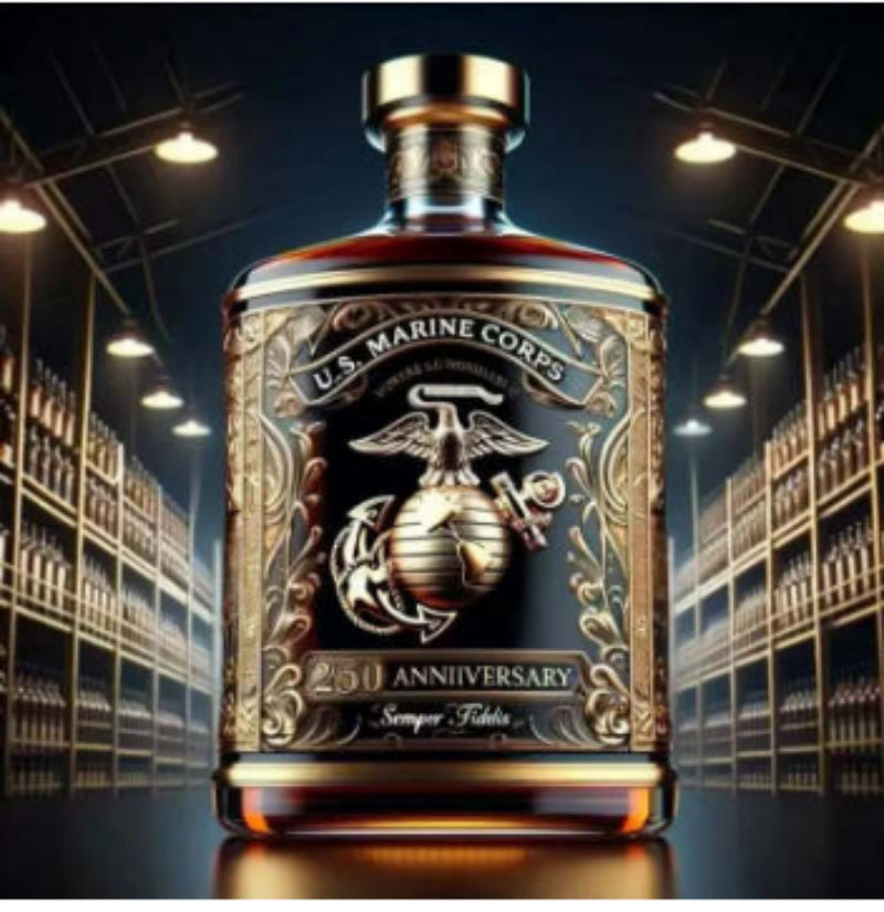 Independent Station Veterans Salute Whiskey Bottle