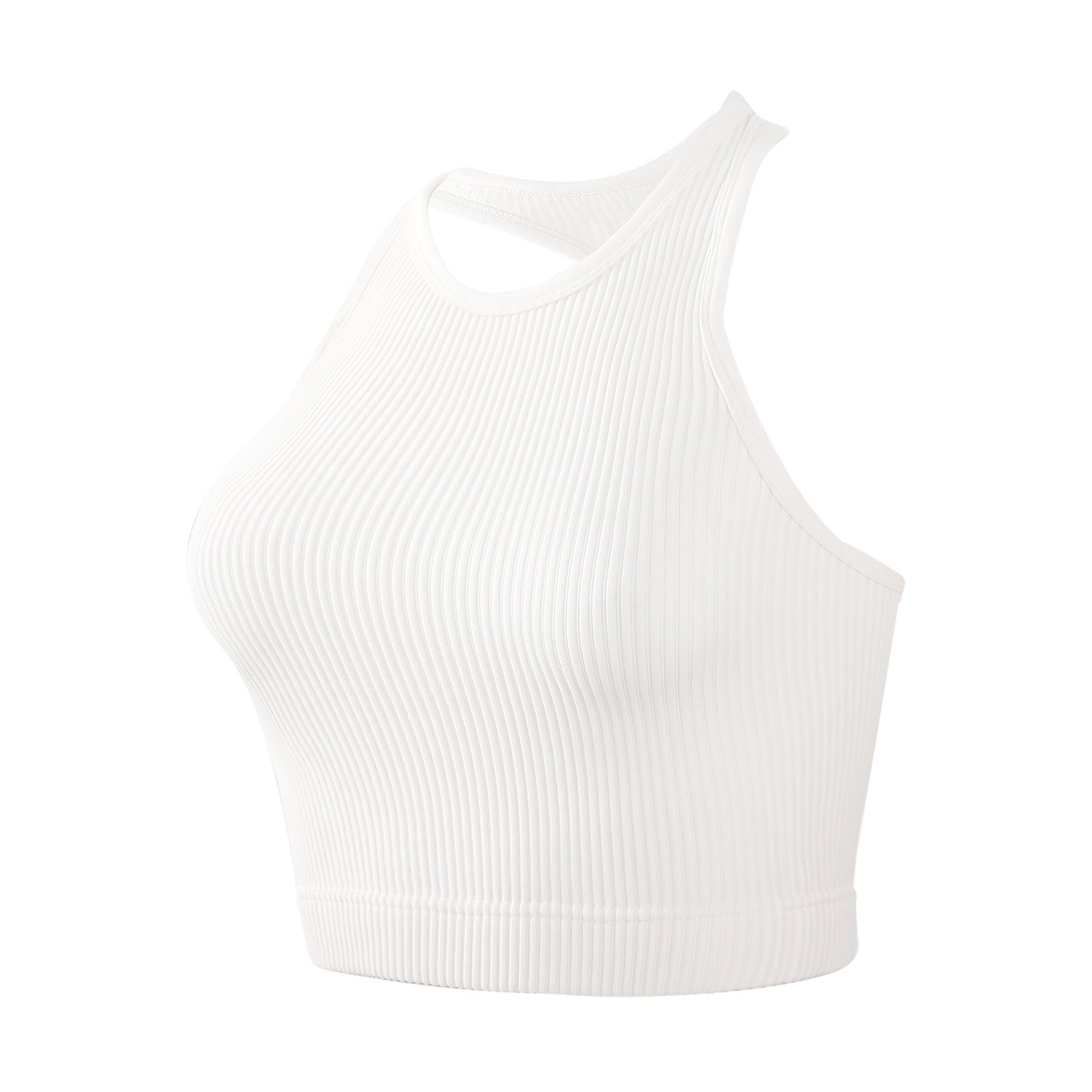 Seamless Ribbed Single Layer Without Cup Sports Bra Underwear