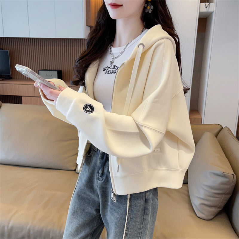 Fashion Small Short Hood Women's Sweater Coat