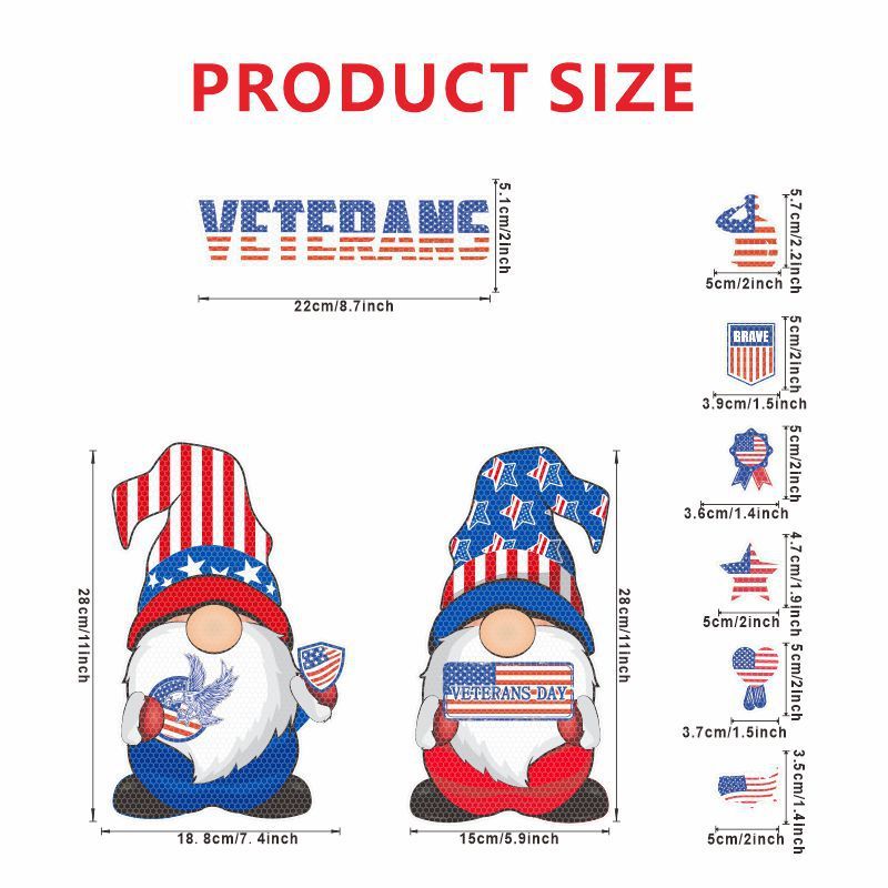 Veterans Day Reflective Refrigerator Magnetic Paste