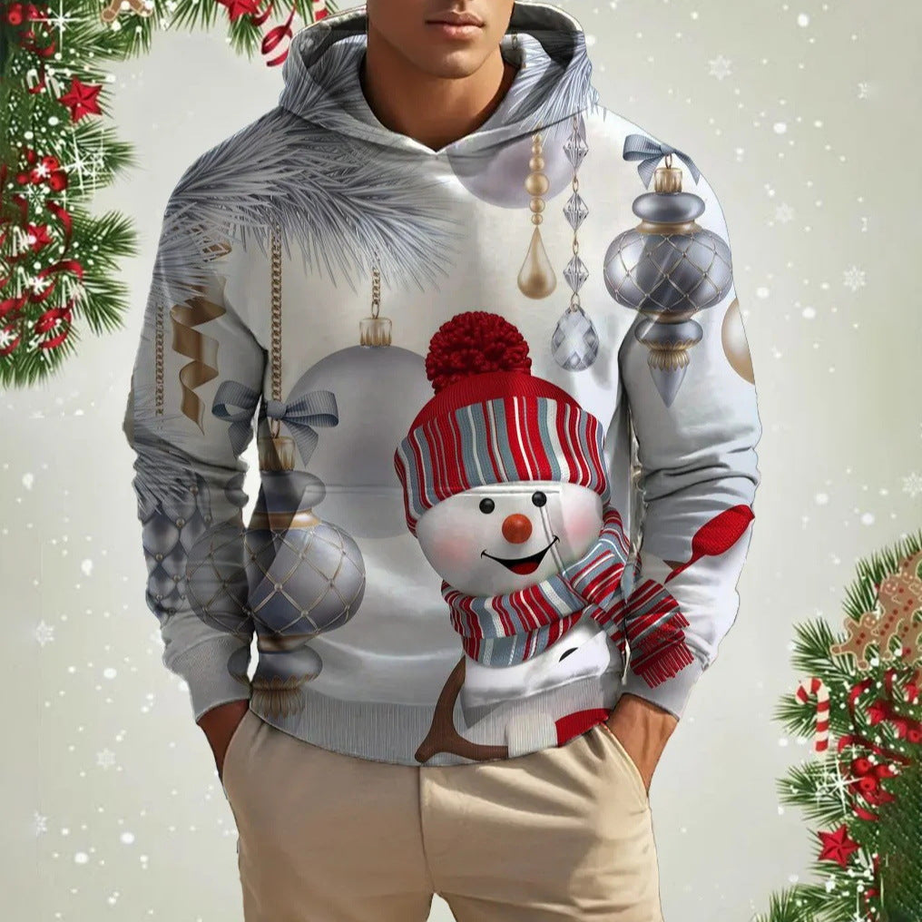 Men's Christmas Reindeer 3D Printed Hoodie