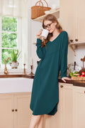 Casual Slit Hem Long Home Wear Pajamas