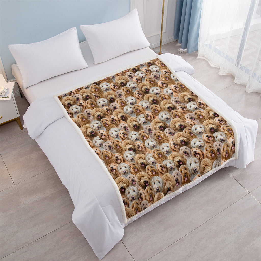 Cockapoos Fleece Blanket Fuzzy Dogs Blanket For Kids Adults Cute Puppy Cockapoos Throw Blanket Puppy Dog Animal Pattern Sherpa Blankets Cockapoos Gifts For Women