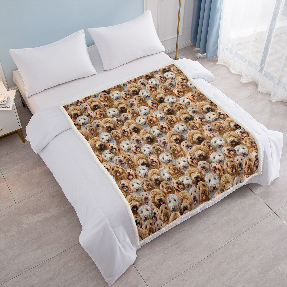 Cockapoos Fleece Blanket Fuzzy Dogs Blanket For Kids Adults Cute Puppy Cockapoos Throw Blanket Puppy Dog Animal Pattern Sherpa Blankets Cockapoos Gifts For Women