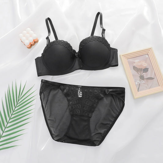 Embroidered Butterfly Bra Lingerie Set, Non-slip, Fashionable And Sexy Women's Lingerie Set,Multiple Colors Available