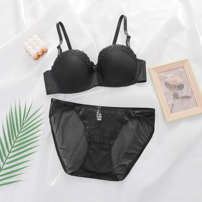 Embroidered Butterfly Bra Lingerie Set, Non-slip, Fashionable And Sexy Women's Lingerie Set,Multiple Colors Available