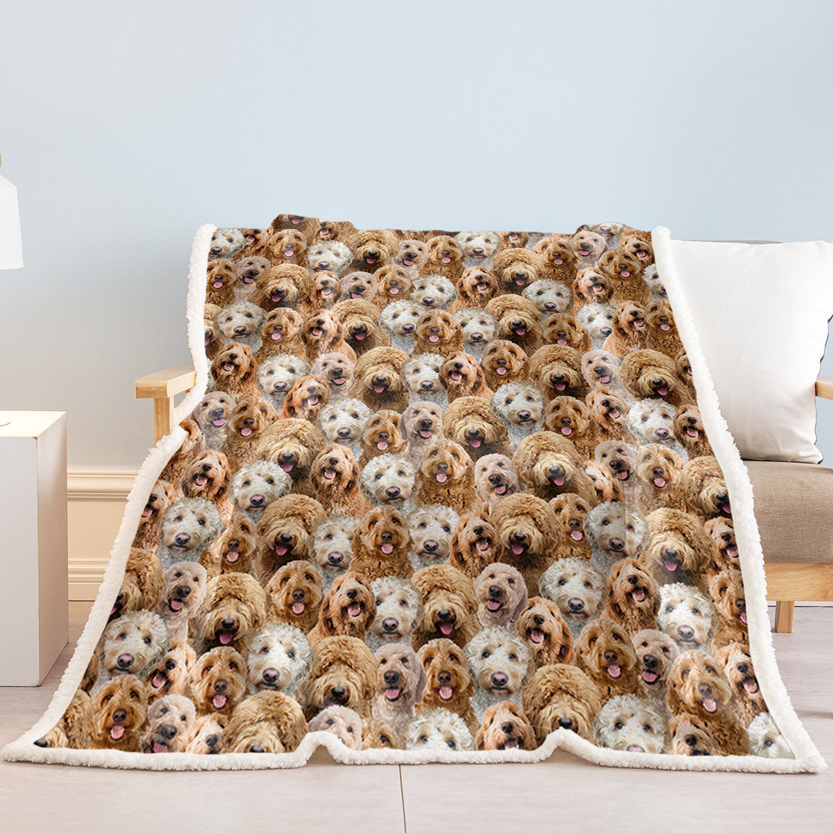 Cockapoos Fleece Blanket Fuzzy Dogs Blanket For Kids Adults Cute Puppy Cockapoos Throw Blanket Puppy Dog Animal Pattern Sherpa Blankets Cockapoos Gifts For Women