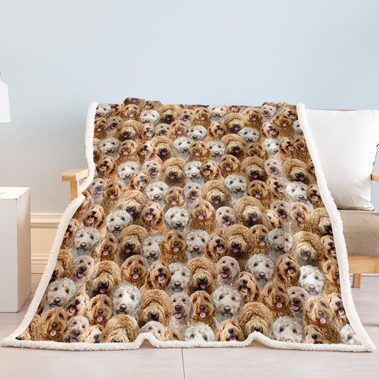 Cockapoos Fleece Blanket Fuzzy Dogs Blanket For Kids Adults Cute Puppy Cockapoos Throw Blanket Puppy Dog Animal Pattern Sherpa Blankets Cockapoos Gifts For Women