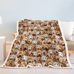 Cockapoos Fleece Blanket Fuzzy Dogs Blanket For Kids Adults Cute Puppy Cockapoos Throw Blanket Puppy Dog Animal Pattern Sherpa Blankets Cockapoos Gifts For Women